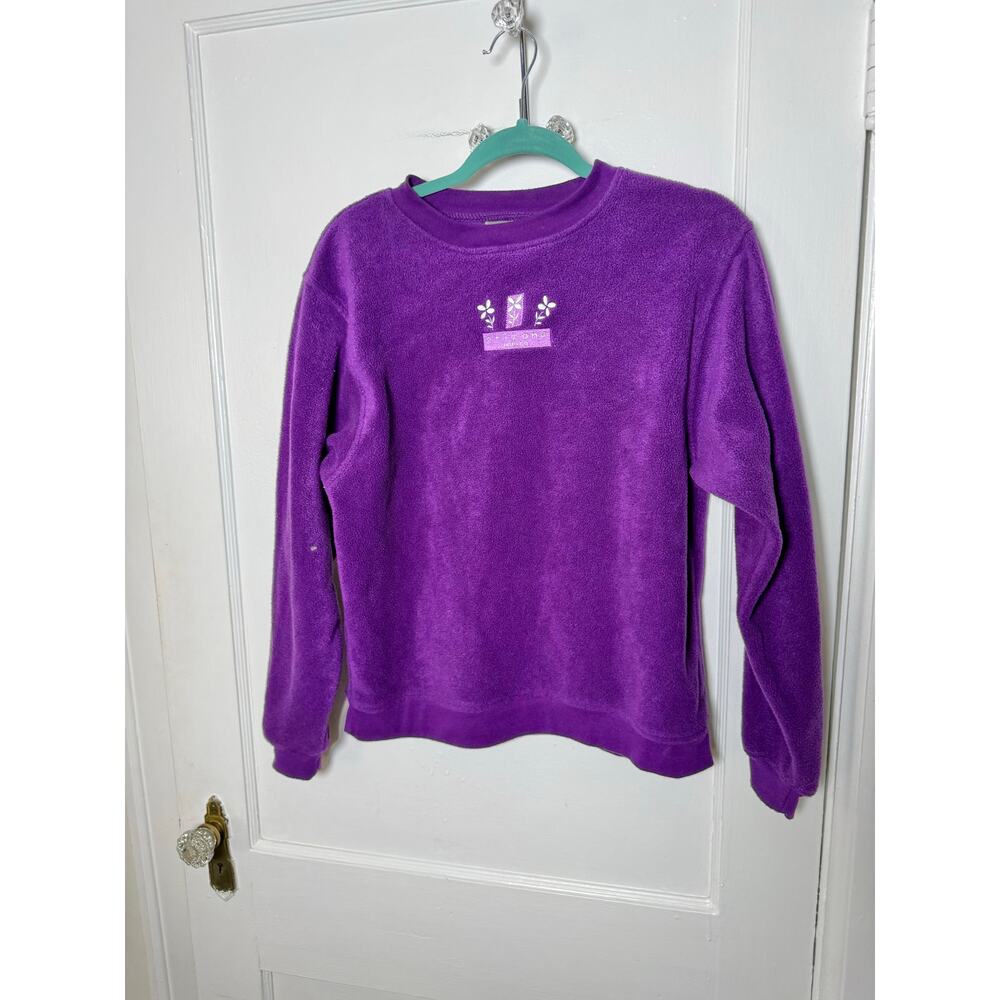 Vintage 90s Arizona Purple Fleece Embroidered Crewneck Girl's Sweatshirt XL